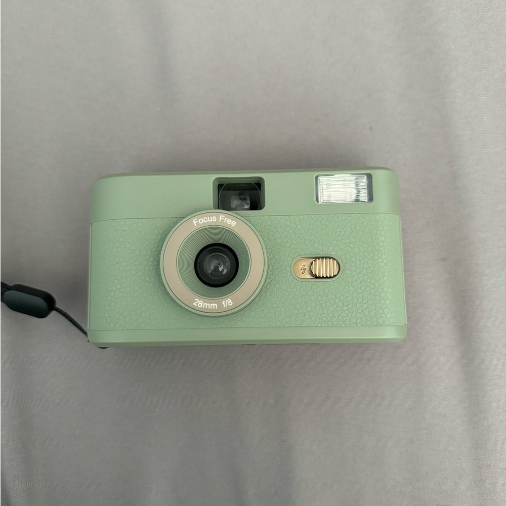 heyday 35MM Camera with Built-in Flash in the color Jade.
